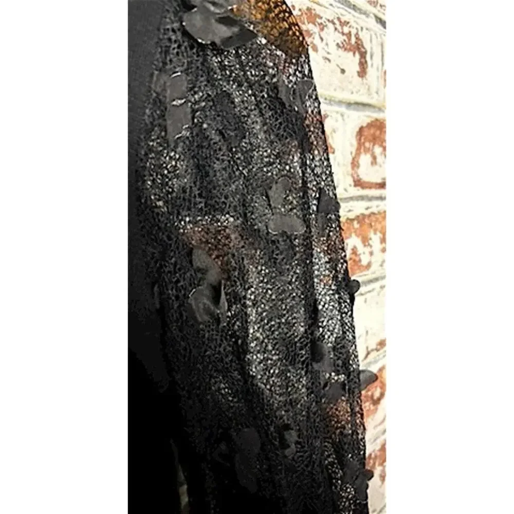 Free People Intimately Flutter By Sheer Mesh Billowy Sleeves Cropped Blouse